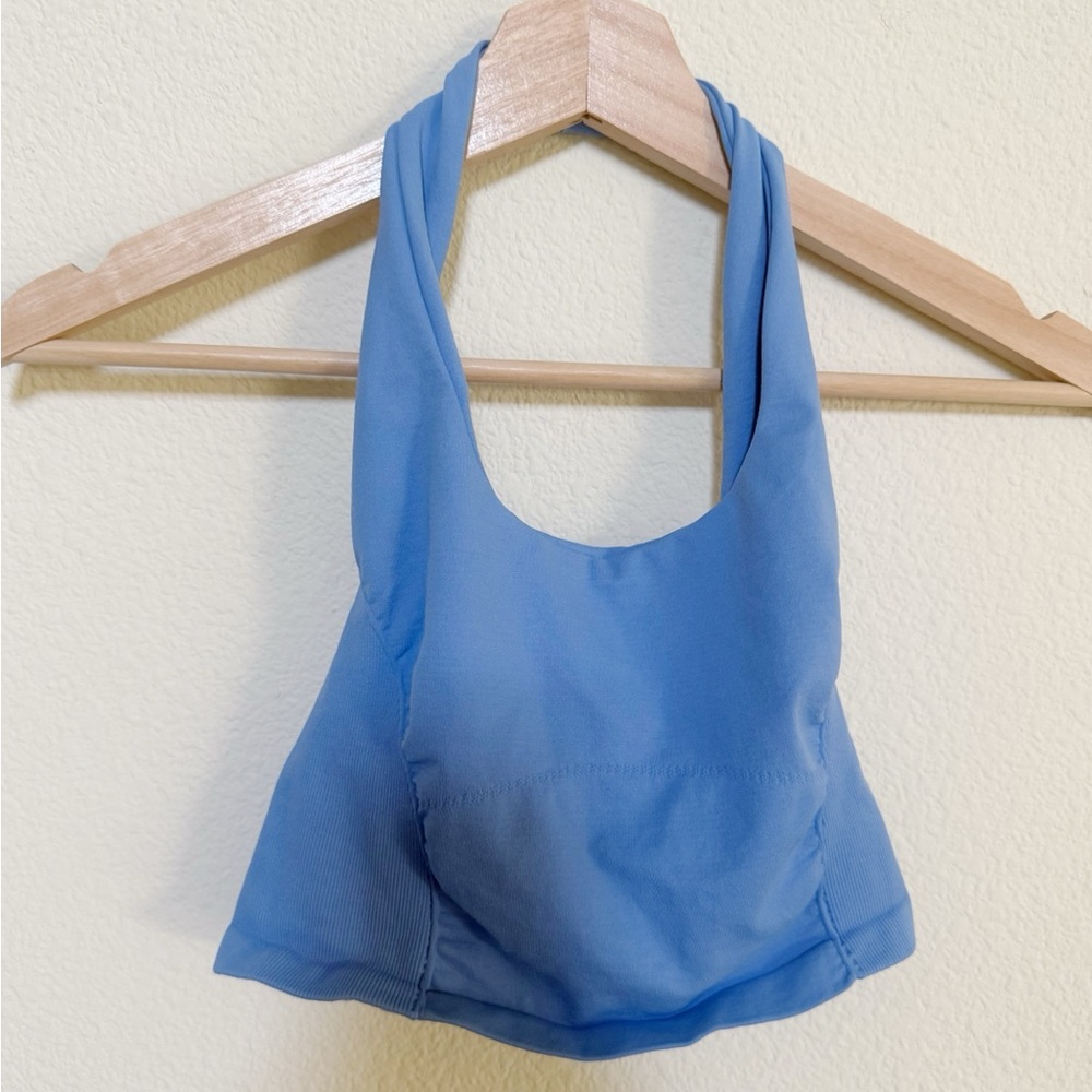 Free People Movement Good Karma Blue Halter Tank - Small